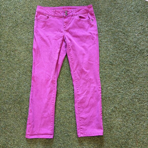 Elle Denim - Elle pink jeans women's sz 8 Paris New York Tokyo Pants
